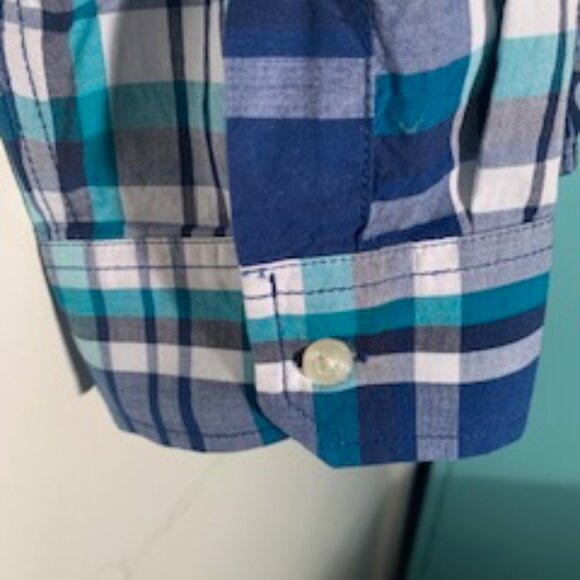 Checked Denim Blue Aeropostale Shirt Man's XL - Picture 4 of 5